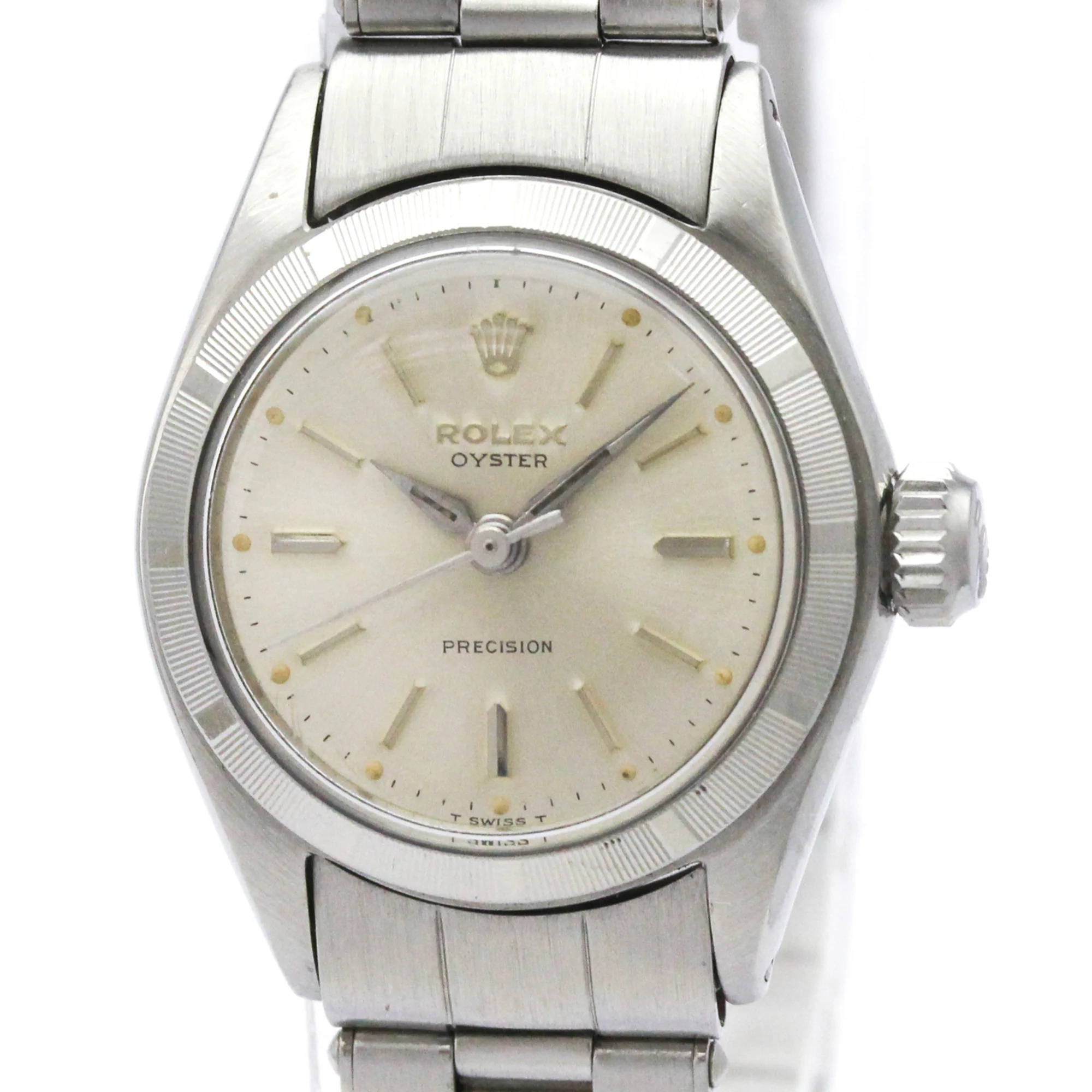 Rolex Oyster Precision 6411 Steel HandWinding Ladies Watch Vintage